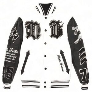 Pelle Pelle New Varsity White Plush Jacket