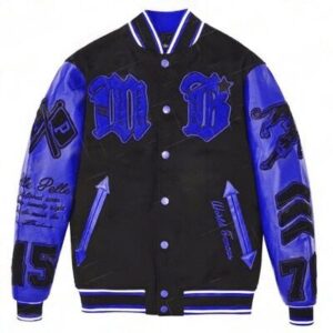 Pelle Pelle New Varsity Blue Plush Jacket