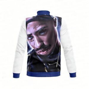 Tupac Legends Never Die Blue Varsity Jacket