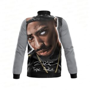 Tupac Legends Never Die Gray Varsity Jacket