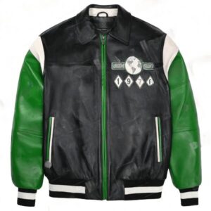 World Famous Soda Club Dull Green Plush Jacket