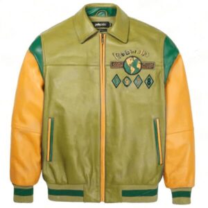 World Famous Multicolor Olive Soda Club Plush Jacket
