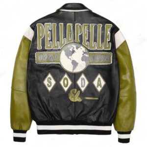 World Famous Soda Club Olive Plush Jacket