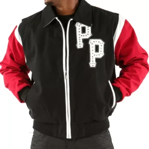 Pelle Pelle Black Red Street Kings Wool Jacket