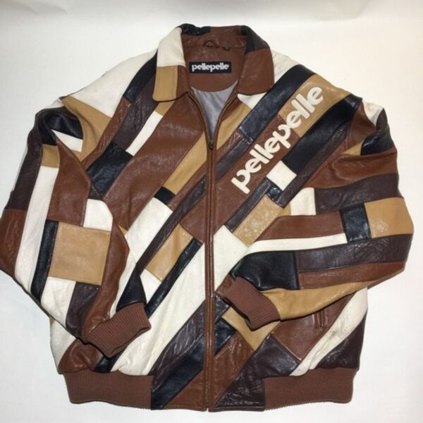 Pelle Pelle 90s Vintage Colorblock Leather Jacket