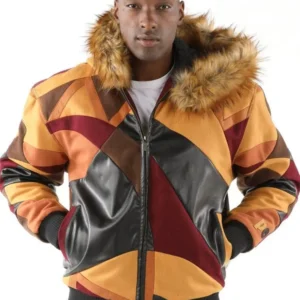 Pelle Pelle Abstract Pattern Mustard Woolen Jacket