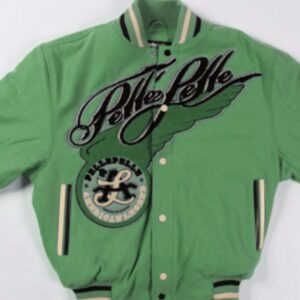 Pelle Pelle American Legend Light Green Varsity Jacket