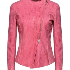 Pelle Pelle Biker Ovine Pink Leather Jacket