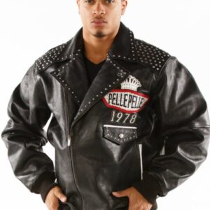 Pelle Pelle Mens Black Lethal Leather Jacket