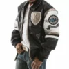Pelle Pelle Black White Encrusted Studded Leather Jacket