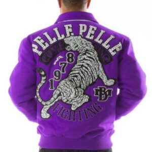Pelle Pelle Come Out Fighting Purple Tiger Wool Jacket