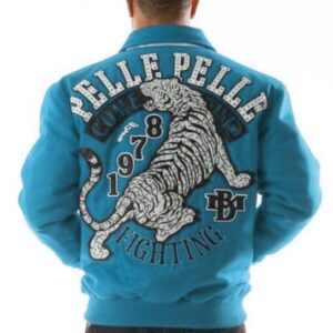 Pelle Pelle Come Out Fighting Turquoise Tiger Wool Jacket