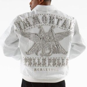 Pelle Pelle Immortal White Crocodile Leather Jacket