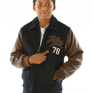 Pelle Pelle Kids Indian Legendary Blue & Brown Leather Jacket