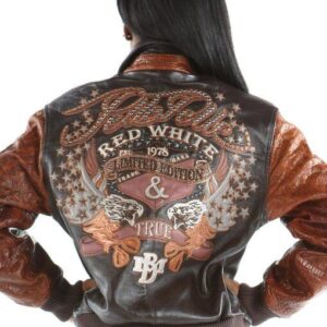 Pelle Pelle Ladies Red White & True Brown Jacket