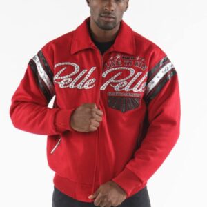 Pelle Pelle Live To Win Red Wool Jacket