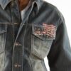 Pelle Pelle MB American Flag Gray Jacket - Image 2