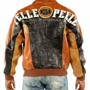 Pelle Pelle Marc Buchanan Brown Black Croc Jacket