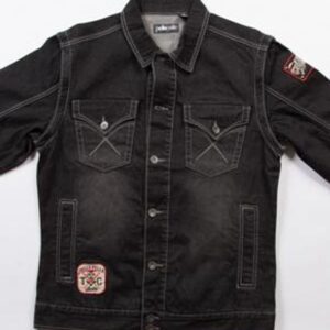 Pelle Pelle Mens Dark Gray Denim Jacket