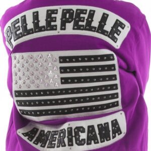 Pelle Pelle Mens Purple Americana Bomber Jacket