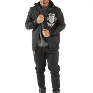 Pelle Pelle Mens Fortune Favors The Bold Black Tracksuit