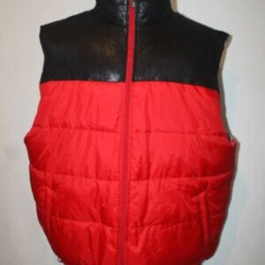 Pelle Pelle Men’s Full Zip Puffer Red Vest 