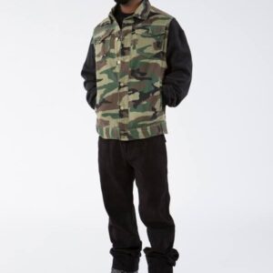Pelle Pelle Mens Green Camo Vest