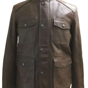 Pelle Pelle Men’s Leather Insulated Brown Coat 