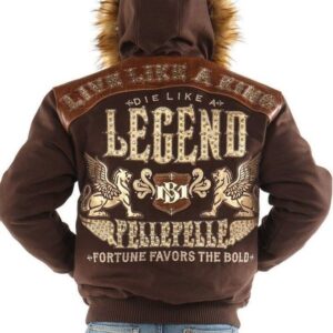 Pelle Pelle Mens Live Like a King Brown Jacket
