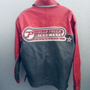 Pelle Pelle Mens Racing Leather Red Jacket