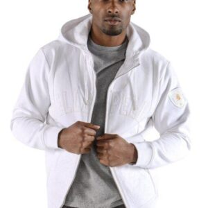 Pelle Pelle Nylon White Hooded Midlayer Jacket