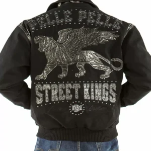 Pelle Pelle Mens Street Kings Black Wool Jacket