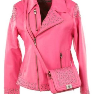 Pelle Pelle Studded Asymmetrical Princess Cut Jacket