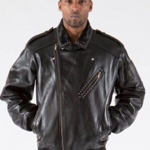 Pelle Pelle Varsity Biker Black Plush Jacket