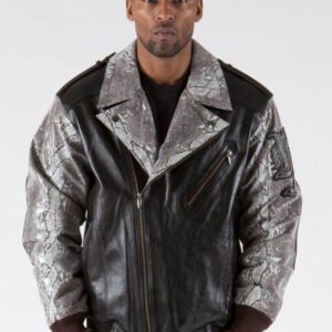 Pelle Pelle Varsity Biker Black Plushfoil Jacket