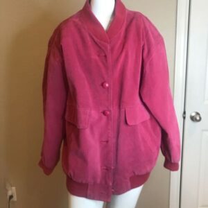 Pelle Pelle Vintage New York Milano Pink Leather Bomber Jacket