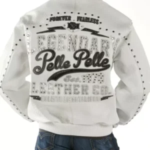 Pelle Pelle White Legendary Studded Leather Jacket