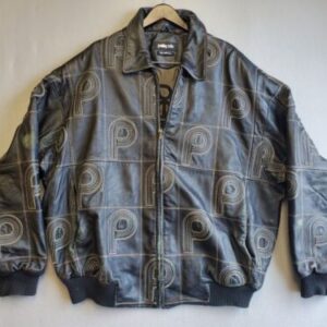 Vintage Pelle Pelle Marc Buchanan Embroidered Logos Leather Jacket