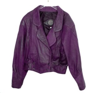 Vintage Pelle Pelle Purple Leather Jacket
