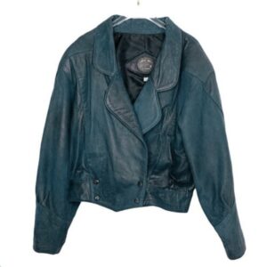 Vintage Pelle Pelle Teal Leather Jacket