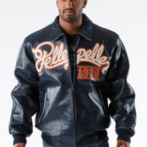 Pelle Pelle 35th Anniversary Navy Plush Mens Leather Jacket