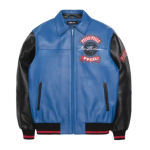 Pelle Pelle Blue and Black World Tour Jacket