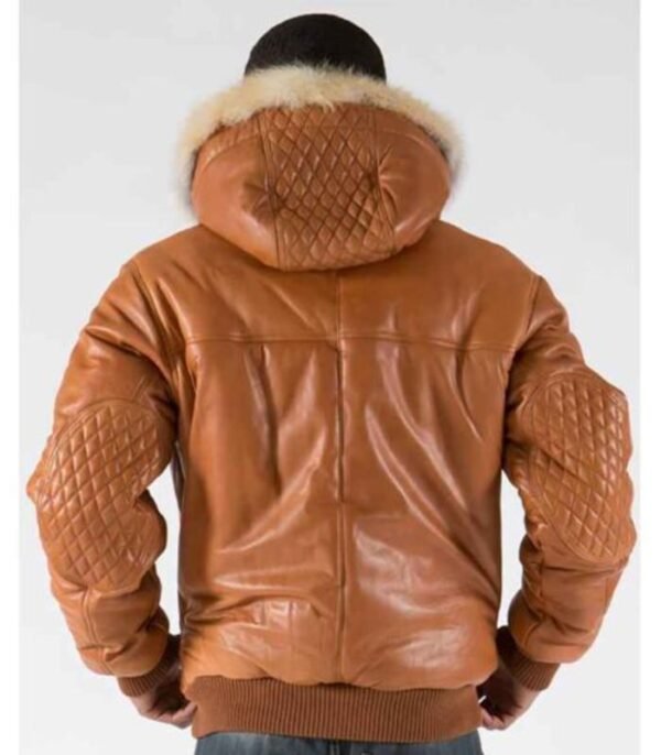 Pelle Pelle Brown Quilted Fur Hood Jacket