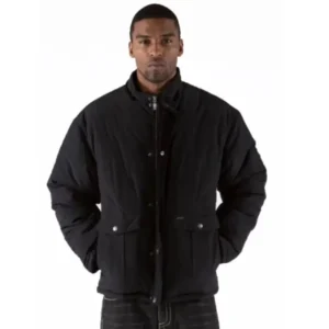 Pelle Pelle Mens Multi Quilt Black Jacket