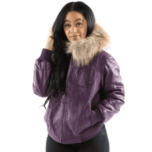 Bold Pelle Pelle Purple Hooded Morocco Jacket