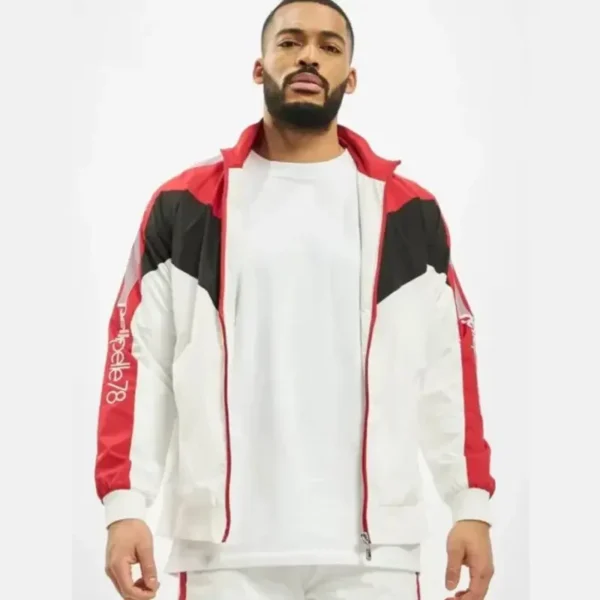 Men’s Pelle Pelle White and Red Cotton Polyester Tracksuit