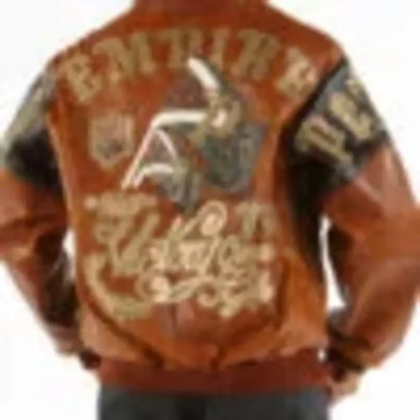 Pelle Pelle Brown Empire Victory Comes Leather Jacket