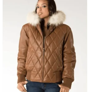 Pelle Pelle Fur Hoods Brown Leather Jacket