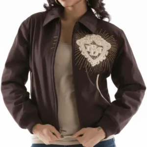 Pelle Pelle Ladies Platinum & Diamonds Brown Jacket
