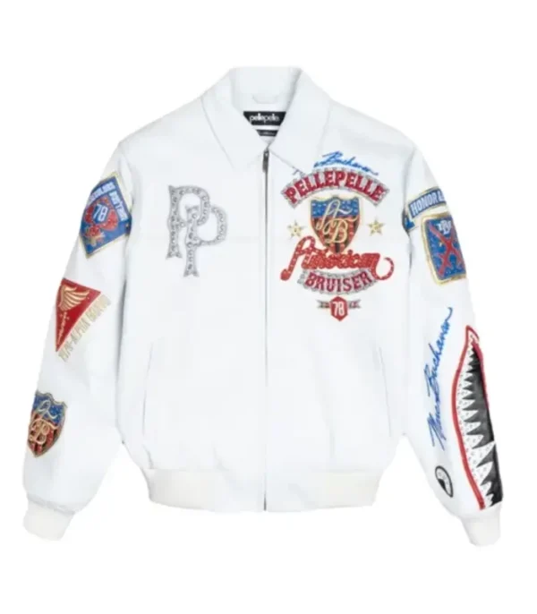 Pelle Pelle American Bruiser white jacket